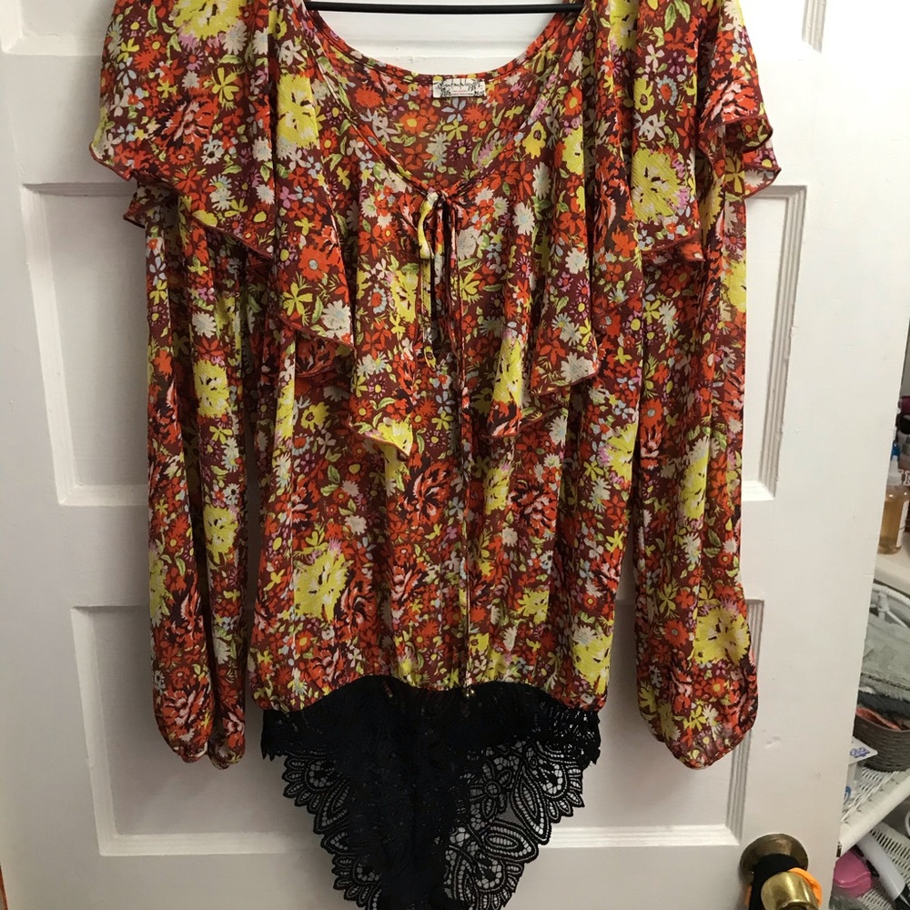 Free People Intimately Blouse with Lace